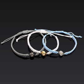 0制编织手绳语言种10圆珠外贸照片手工投影手链定饰品跨境彩图