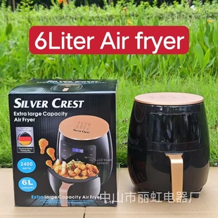 Air Fryer Household Smart Touch Screen Air Fryer 6L Large Capacity Electric Fryer French Fries Machine European Standard British Standard 110