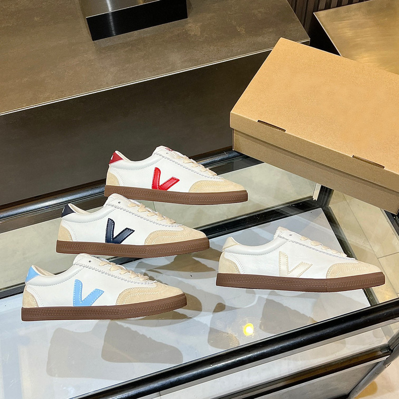 Putian French Veja Spring and Summer White Casual Flat Shoes for Women, Unisex Retro Sneakers, German Training Shoes