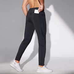 Men's Ice Silk Sport Pants Outdoor Casual Quick-Drying Long Pants Breathable Mesh Trousers Loose Elastic Sports Pants
