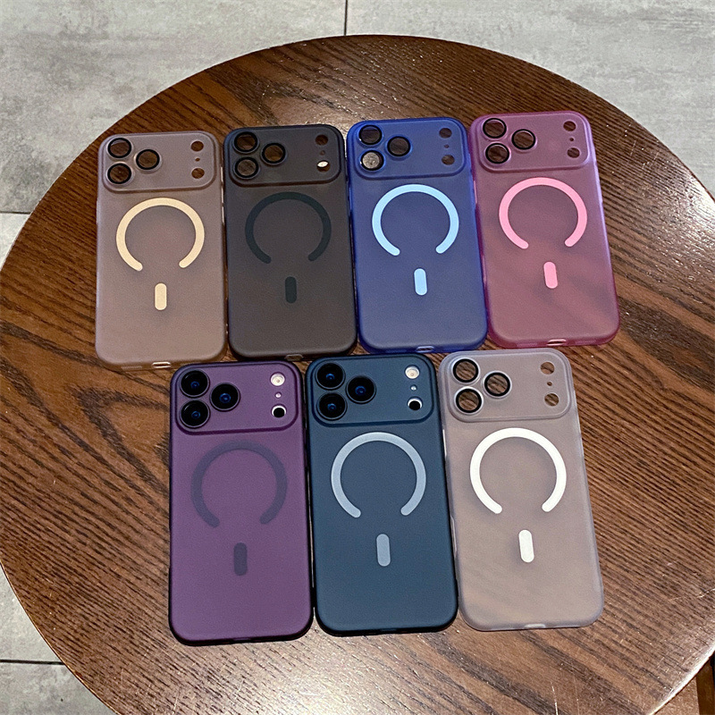 适用iPhone17PROMAX手机壳冰雾超薄磨砂磁吸苹果16带镜头膜15硬防|undefined