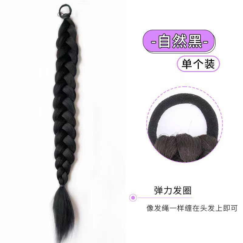 Peluca de Trenza de Cola de Caballo de Fibra de Alta Temperatura