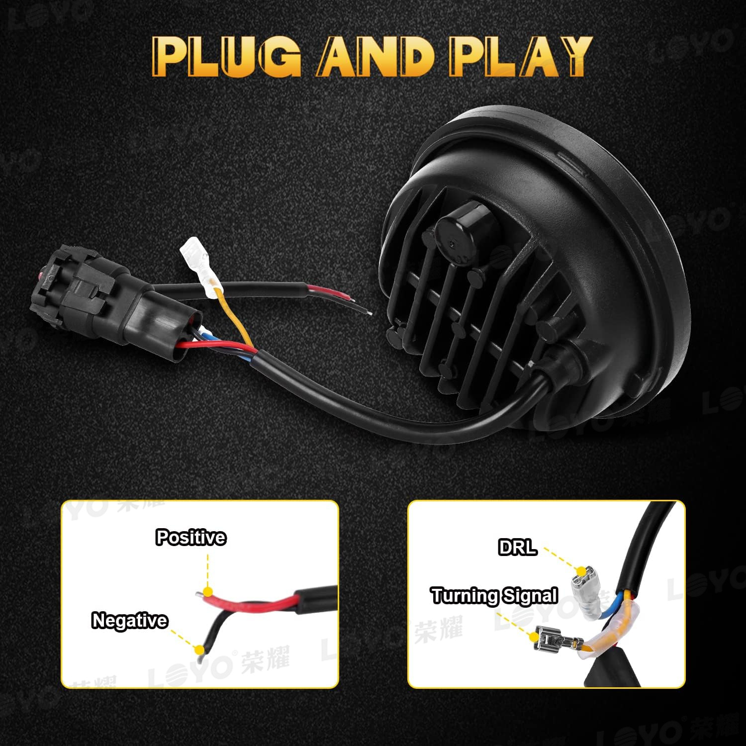 4.5 inch Harley fog lamp 30W Harley motorcycle modified LED fog lamp with aperture Devil eye