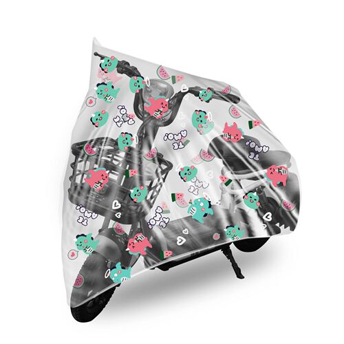 Battery car cover printed rain-proof, snow-proof and dust-proof bicycle cover PEVA material motorcycle cover battery car cover