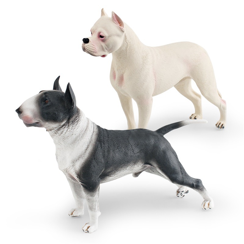 Simulación de exportación transfronteriza perro de mascota Modelo Animal Du Gao perro bull terrier Spinger perro juguete decoración estática