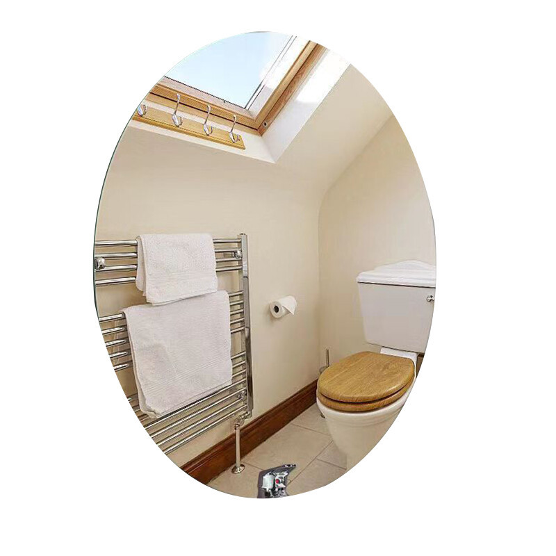 Oval espejo de baño Baño montado en la pared pasta de lavado de cara al por mayor de lavado de manos espejo colgante de pared espejo redondo pieza colgante lavabo