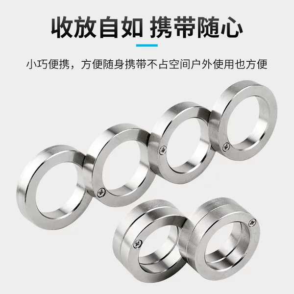 Self-Defense Ring Portable Iron Knuckle Legal Self-Defense Weapon Window-Breaking Emergency Rescue Knuckle Survival Magic Ring