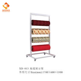 厂家滚动式地毯展示架壁纸毛毯布匹卷轴展架面料卷金属移动架直销