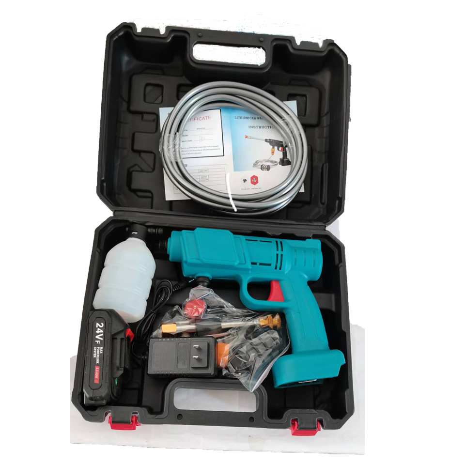 Pistola de agua de lavado de coches de alta presión inalámbrica de litio pistola de agua de lavado de coches eléctricos pistola de agua de lavado de coches de alta presión lavadora de coches