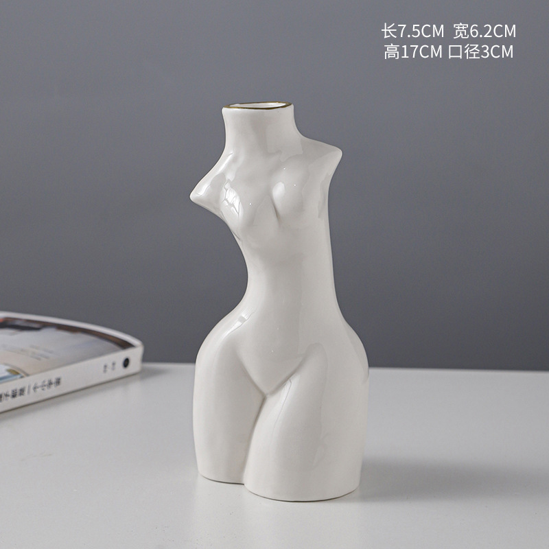 Venta caliente de la fábrica sola cabeza Europea romántica cuerpo cerámica candelabro decoración del hotel titular vela artesanía creativa