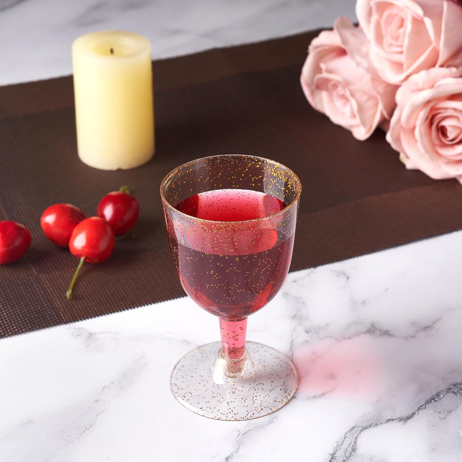 transparent disposable wineglass