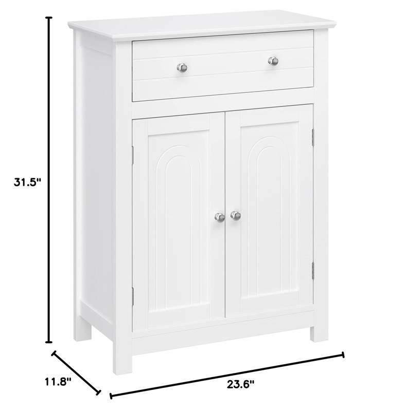 Alquiler de cama y desayuno tipo de piso conveniente gabinete lateral de almacenamiento móvil Nordic doble puerta simple de gran capacidad gabinete de baño