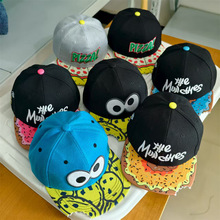 韩版个性涂鸦宝宝帽子外贸户外潮酷儿童平沿嘻哈帽新款登山棒球帽