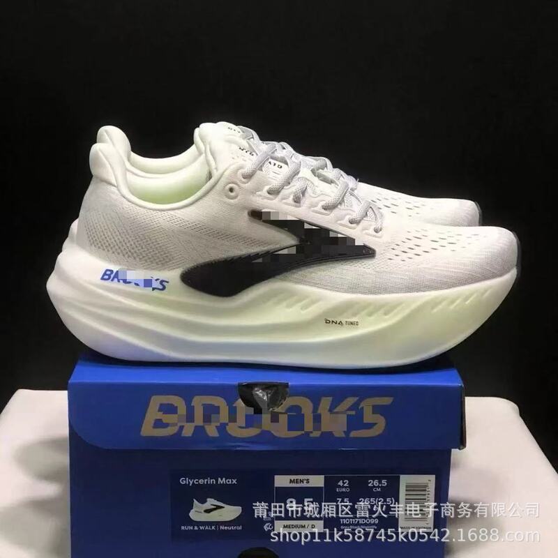 Popular Internet Celebrity Brooks Brooks Super Glycerin Shock-Absorbing Running Shoes Heightening Thick-Soled Marathon Sports Shoes