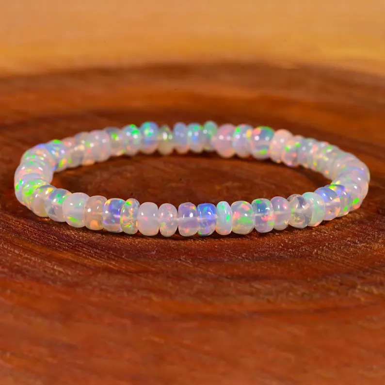 Cross-Border Temu Popular Opal Beaded Bracelet Handmade Elastic Cord Wholesale Cross-Border Bead Bracelet Wholesale Cross-Border Temu Popular Opal Beaded Bracelet Handmade Elastic Cord Wholesale Cross-Border Bead Bracelet Wholesale