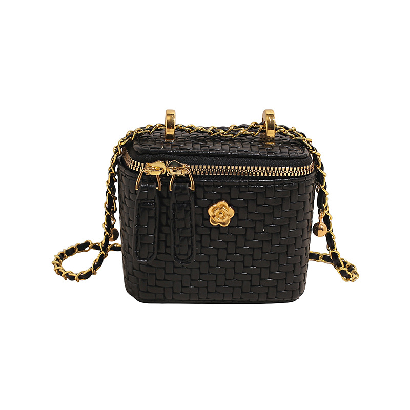 Nuevo mini trenzado bolso de cadena de mujer nuevo nicho nuevo bolso de caja universal lujoso bolso de hombro simple