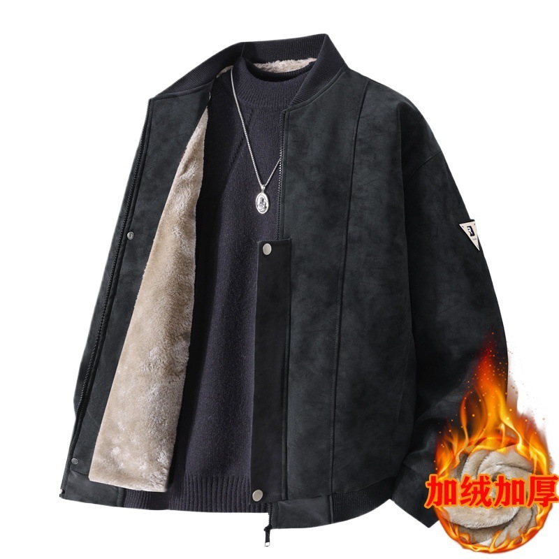Genuine winter polyurethane quality fleece jacket, plus size
