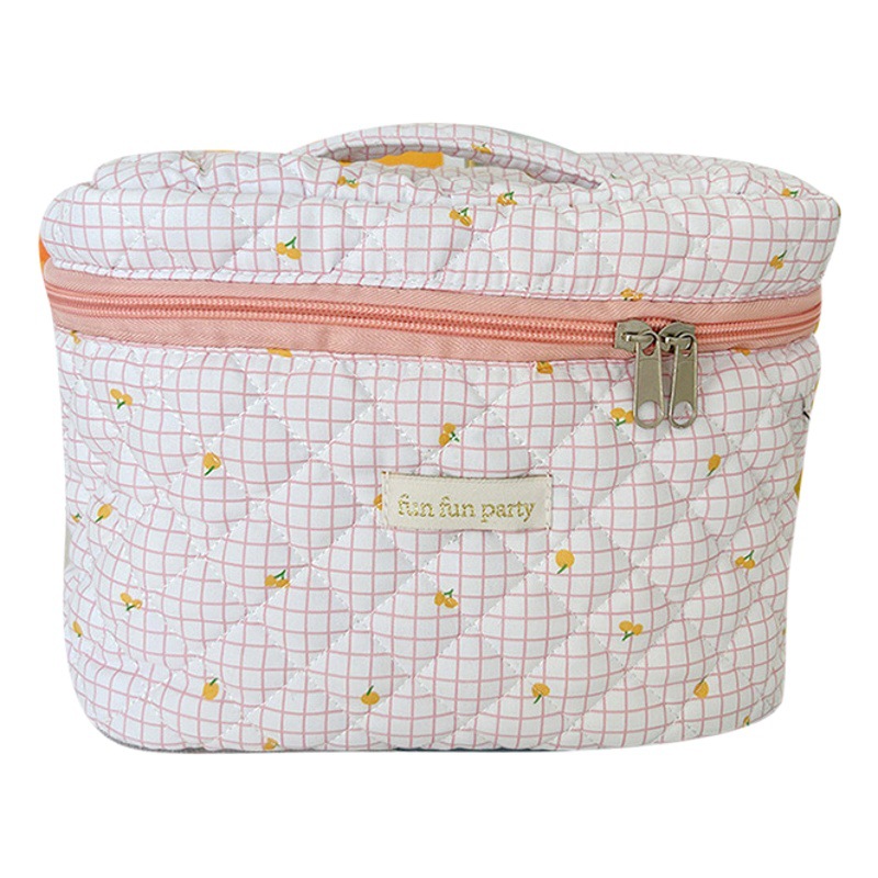 Coreano ins estilo floral bolsa de cosméticos lindo nicho de gran capacidad de almacenamiento de artículos de tocador bolsa de viaje Portátil Bolsa de cosméticos