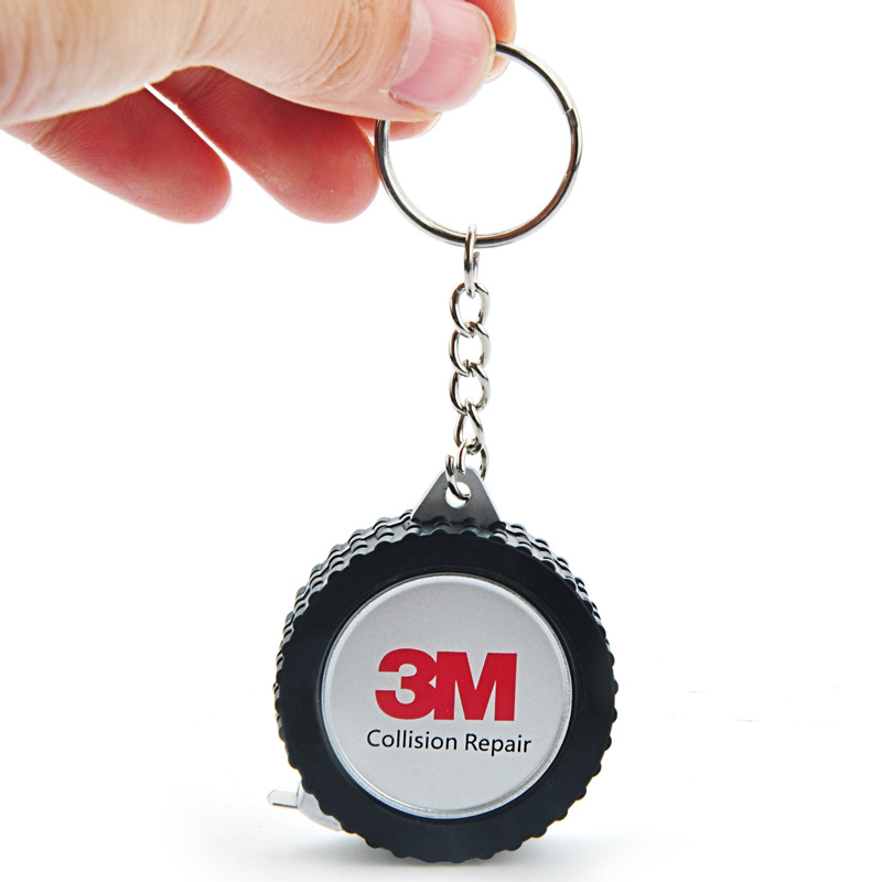 稳泰供应钥匙扣卷尺汽车轮胎小一米刻度公英制礼品钢伸缩袖珍车载