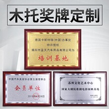 木托金箔奖牌荣誉牌木质奖牌匾授权牌证书金属铜牌新品制作镀金