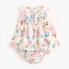 Children's overall, summer summer clothing for new born, brand bodysuit, Korean style, floral print, with short sleeve