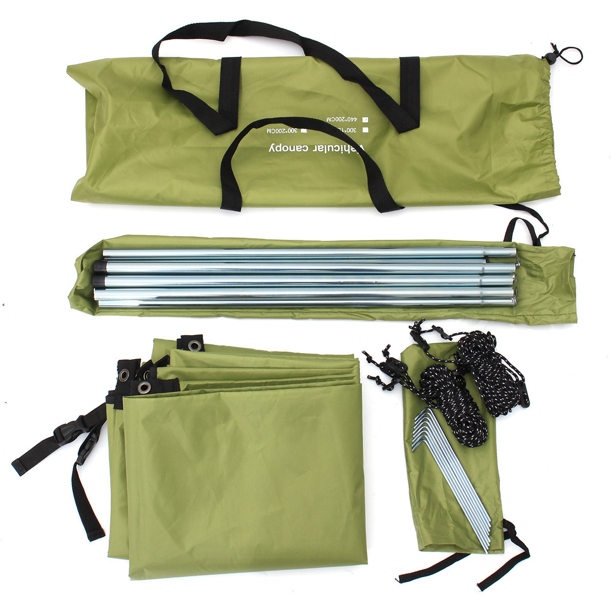 Car Canopy Silver-coated Car Side Tent Outdoor Camping Car Tail SUV Side Awning 5-8 People Awning