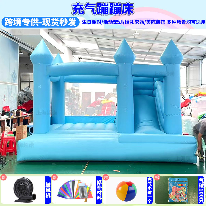 Boda infláble al aire libre trampolín infantil Europa y América fiesta de cumpleaños blanco mini popular fabricante de exportación de castillo trampolín