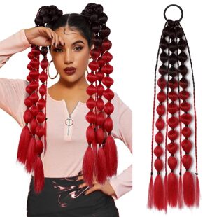 in stock shein AliExpress internet celebrity hand-woven lantern bubble braid ponytail Bubble Braid Pony