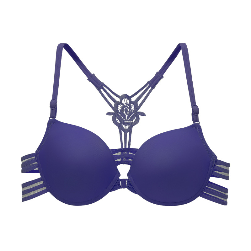 Fábrica de stock de sujetadores de hebilla delantera, cinturón de hombro en forma de Y, ropa interior de moda sin marcas