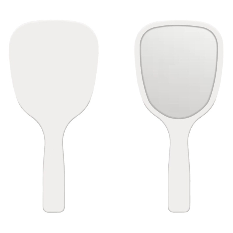 Espejo de Maquillaje de Mano Portátil de Vidrio y ABS HD para Dormitorio y Baño