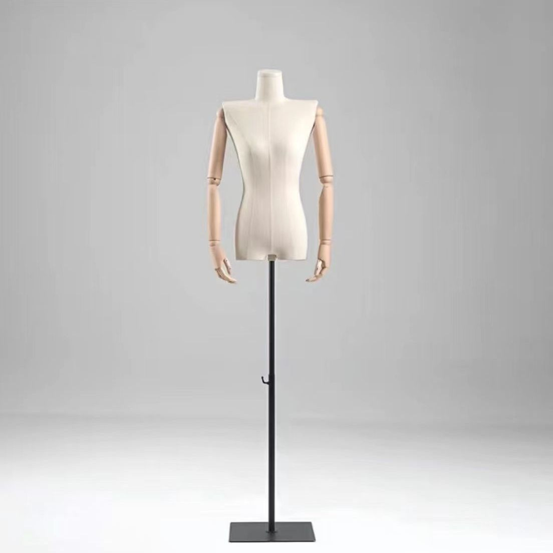 Modelo de busto femenino accesorios hombros planos estante de ropa de estilo coreano estante de ventana maniquí estante de exhibición de cuerpo humano
