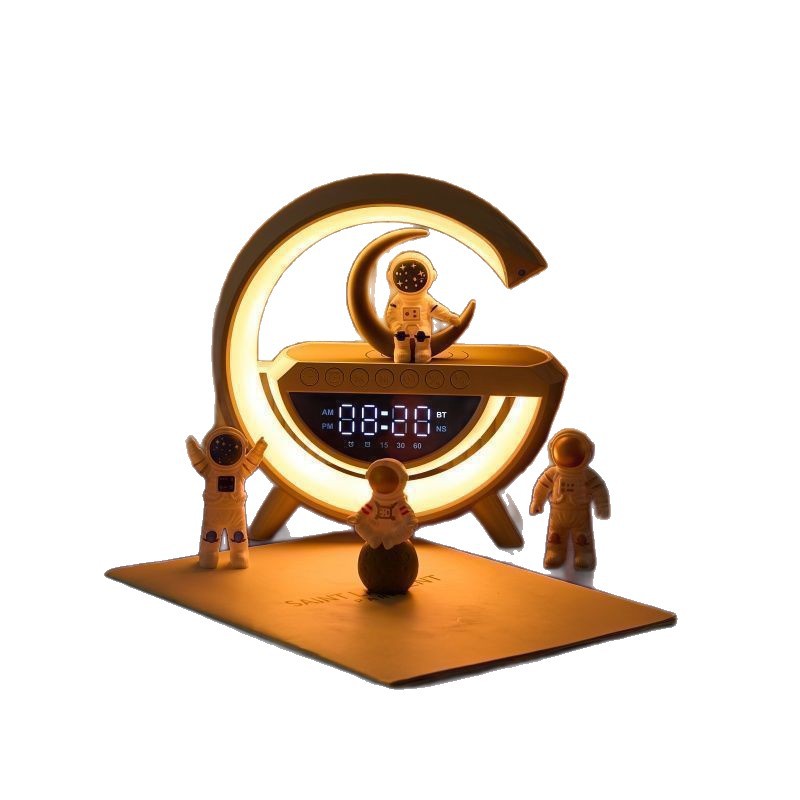 3401 Carga inalámbrica Bluetooth volumen de sonido despertador atmósfera multifuncional lámpara de escritorio lámpara de noche regalo de cumpleaños pequeño altavoz G