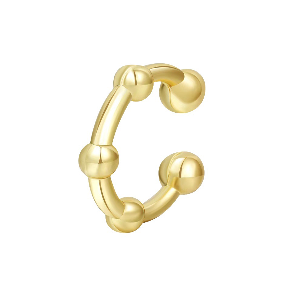 Oredos para damas creativas europeas y americanas Pendientes enrollados en espiral de cartílago no poroso Pendientes de clip de oreja de aleación ajustable para mujer