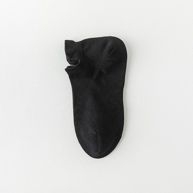 Calcetines de barco de algodón de color sólido, calcetines cortos de orejas para hombres, calcetines de embalaje independientes de algodón anti-balling 100 en uno sin costuras óseas