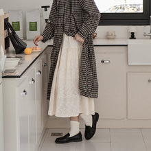 实拍 2024秋季日系复古文艺小清新百搭蕾丝半身裙女中长款A字裙子