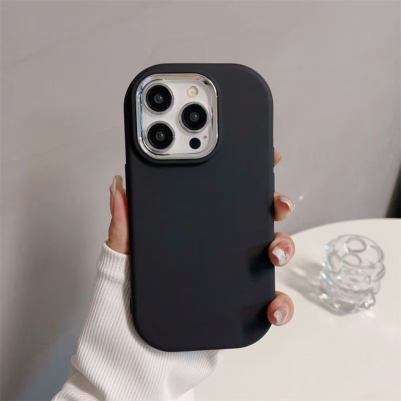 Chica gorda de color puro para Apple 16pro funda para teléfono móvil nuevo 15promax galvanoplastia 14/13/12 anti-caída 11x