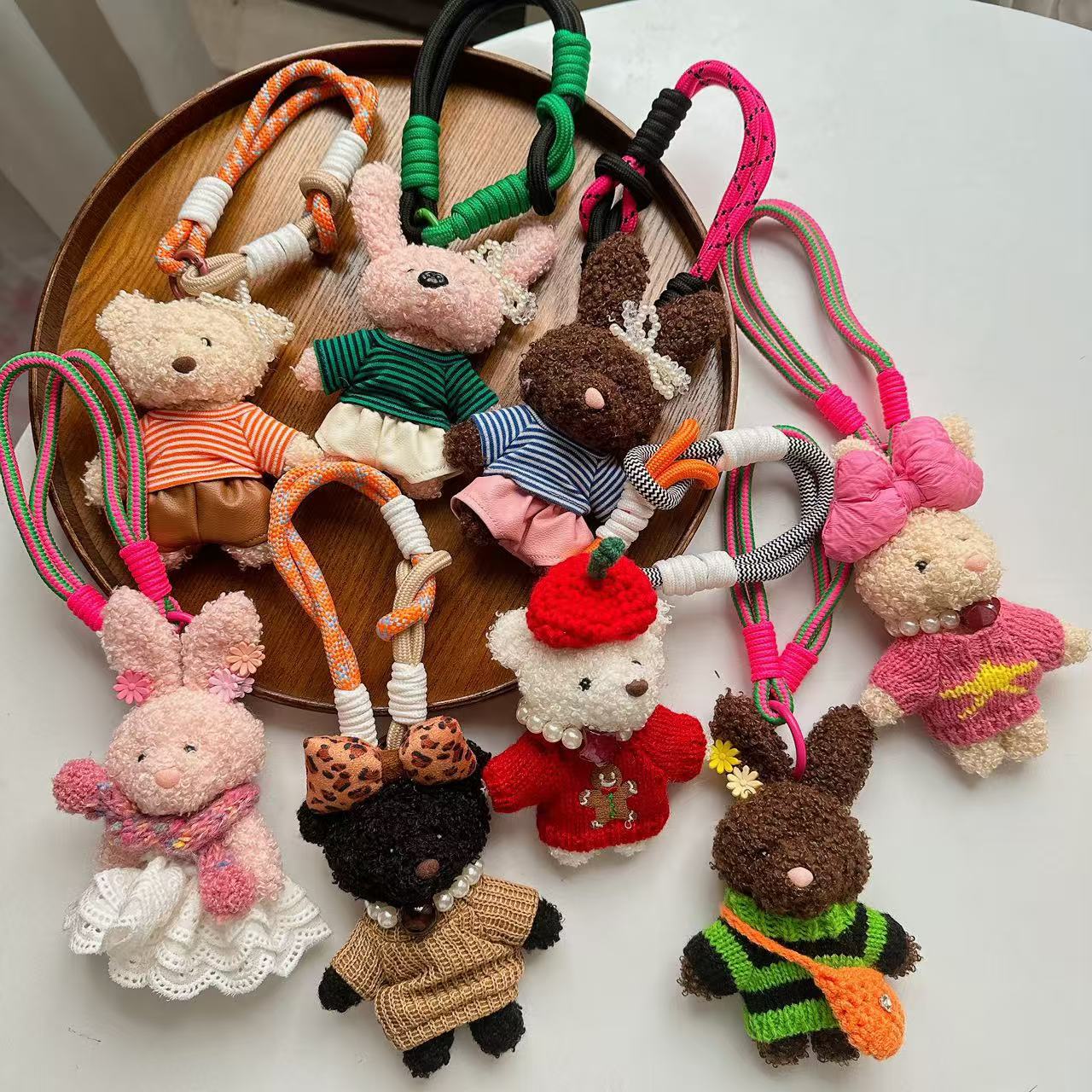 30g Weight Bag Charms Bag Accessories Type 1 Piece Quantity Holiday, Daily Occasion Plush Material Animal, Cartoon Pattern Cute Style 1 Piece Plush Animal Cartoon Bag Charms 3
