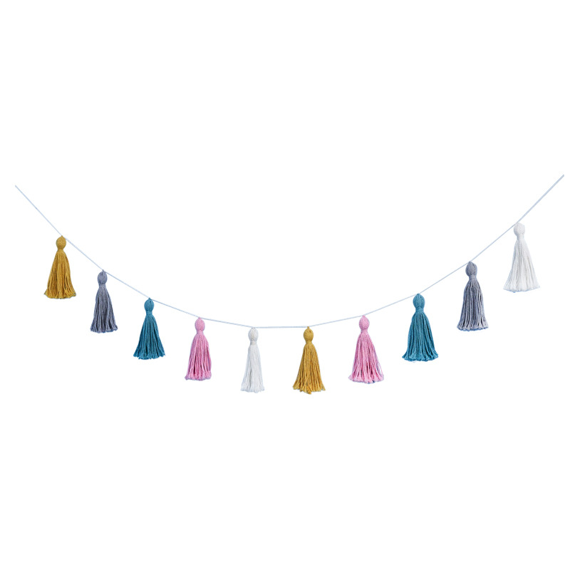 多色棉绳艺术装饰编织挂毯 居家壁挂式流苏装饰品