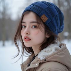 秋冬加绒混色百搭毛线针织帽保暖时尚套头帽欧美冬季女帽跨境