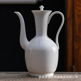 White porcelain wine pot wine glass suit household White wine yellow wine hot wine pot sake wine set suit points wine pot