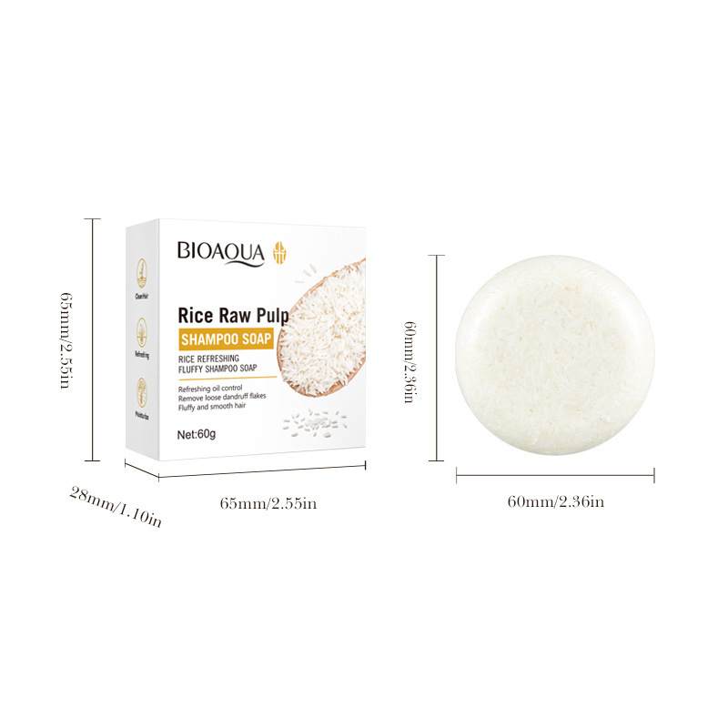 Fábrica de comercio exterior BIOAOUA pulpa de arroz crudo jabón de champú jabón de mano etiqueta de jabón procesamiento personalizado pequeño lote image 6