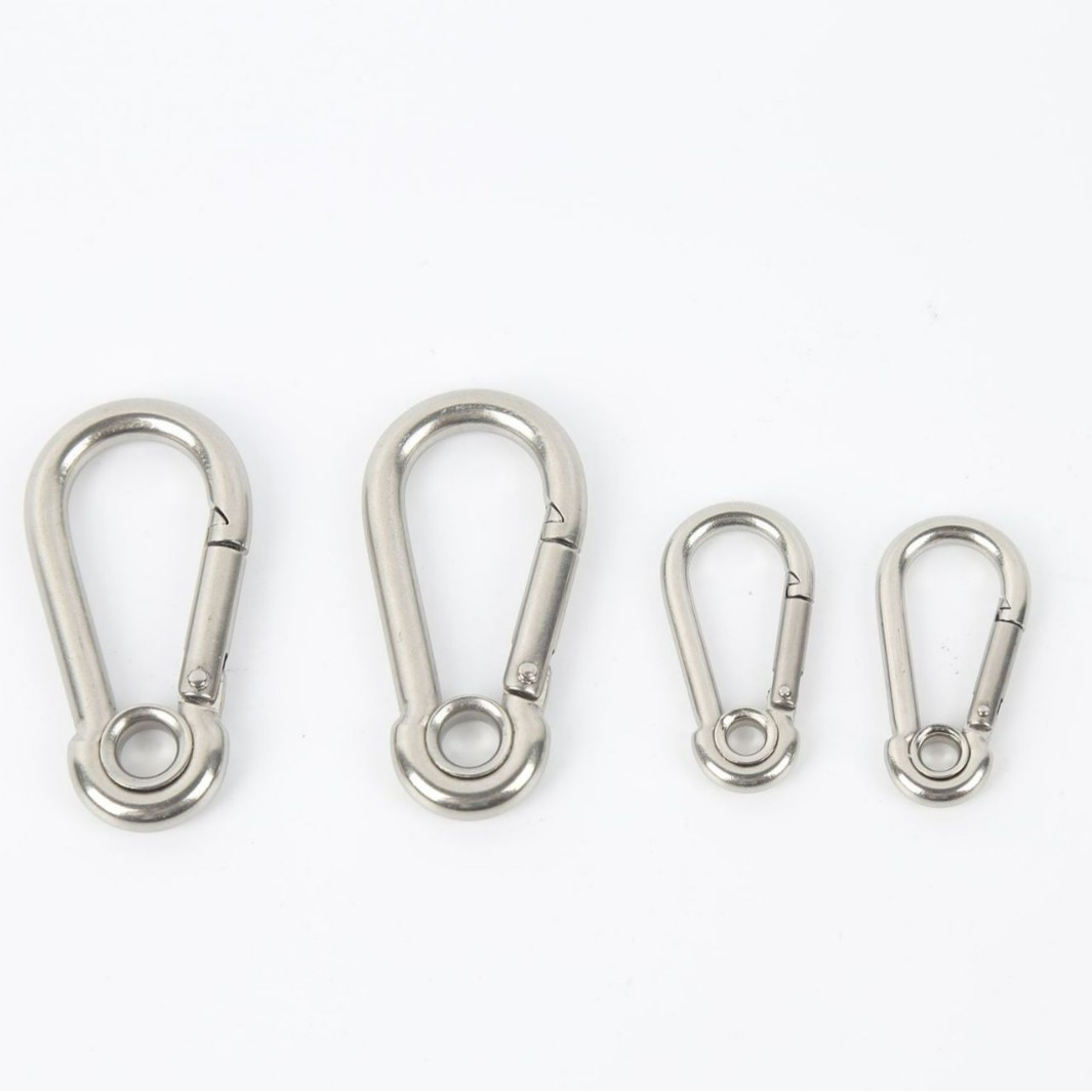 304 stainless steel spring carabiner climbing safety hook safety…
