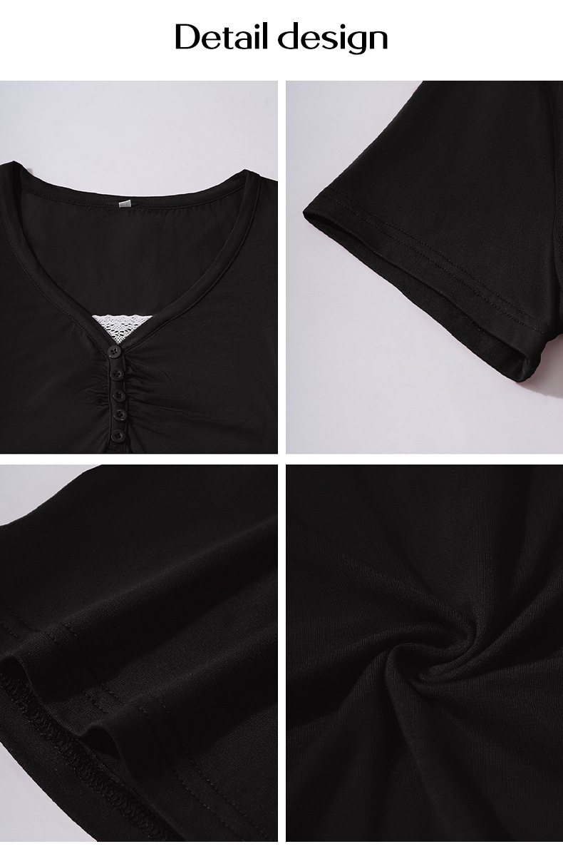 108g Weight Short Sleeve Sleeve Length Regular Sleeve Sleeve Type Viscose fiber Fabric Type Short Top Length T-shirt Tops Type Holiday, Daily Occasion V Neck Neckline Slim Fit Type Solid Color Pattern Summer Season Women's Gender Casual, Elegant, Simple Style Style Wholesale Women's Casual Elegant Simple Style Solid Color Short Sleeve T-Shirts 26