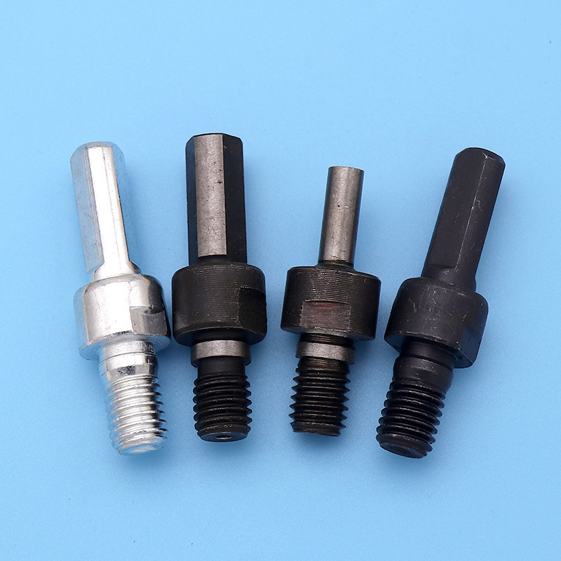 Round Disc Flocking Sandpaper Self-Adhesive Polishing Disc Connecting Rod Adapter Electric Drill Angle Grinder Connection Pistol Drill Accessories