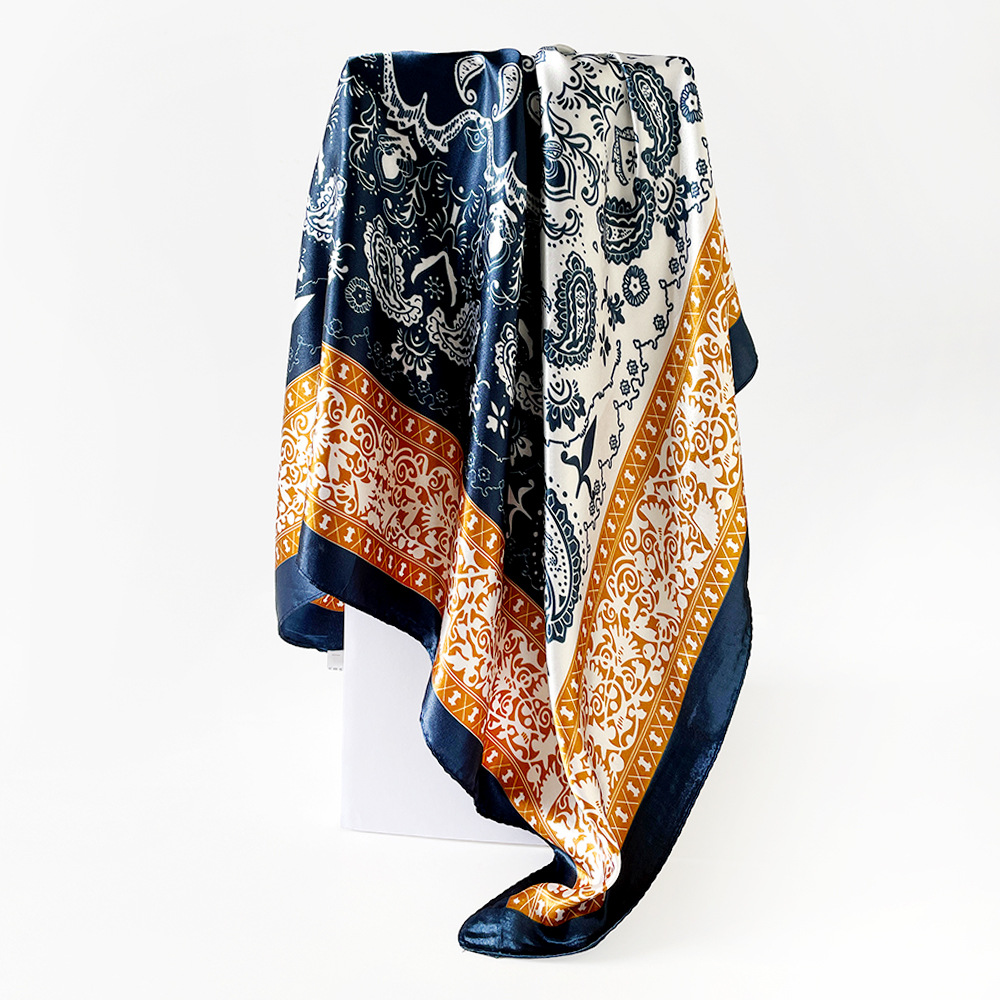 Women's Classic Silk Scarf Hijab Square Shawl For Head And Bag_voghion.com