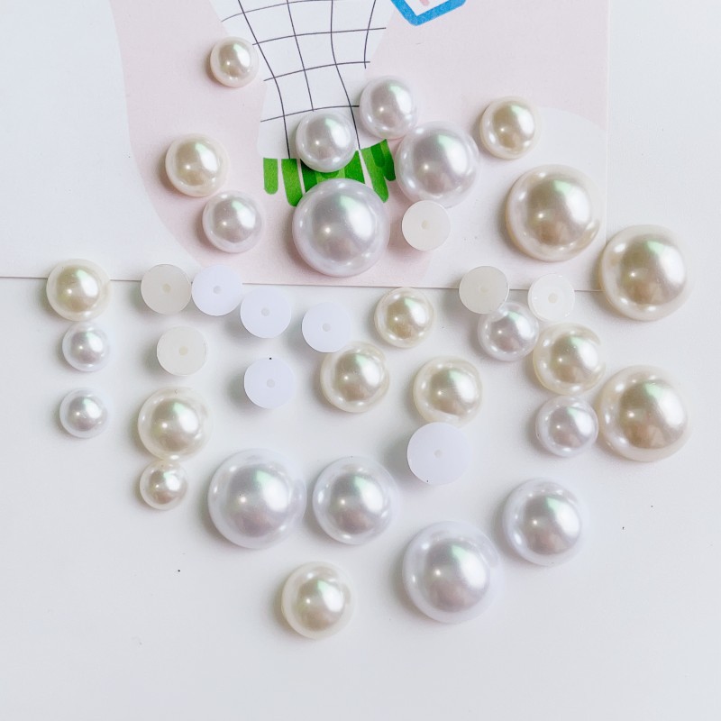 Highlight Abs Imitation Pearl Semicircle Pearl Jewelry Accessories Diy...