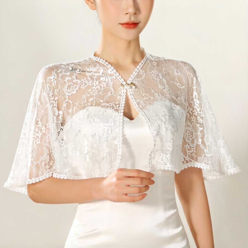 Cross-Border Bridal Lace Shawl Wedding Dress Accessories Spring and Summer Thin Cover-Up Cape for Women Aliexpress