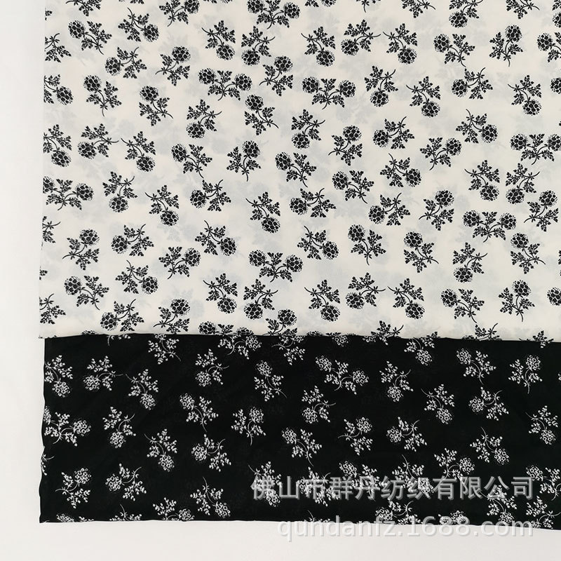 芙蓉麻印花 新款植物小碎花布 时尚女装连衣裙衬衫头巾鞋材花面料