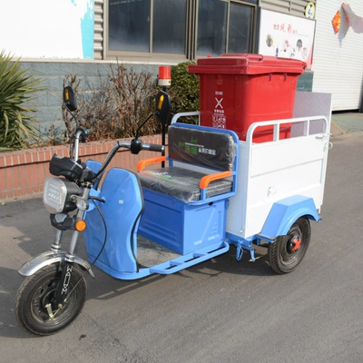Elektrik zibil maşınları Three-Wheeled Garbage Removal Truck with