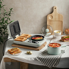 小熊早餐机三明治机DSL-A13F1 多士炉面包电饼铛多功能煎饼带煮锅